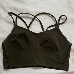 Lululemon olive green Strappy sports bra
